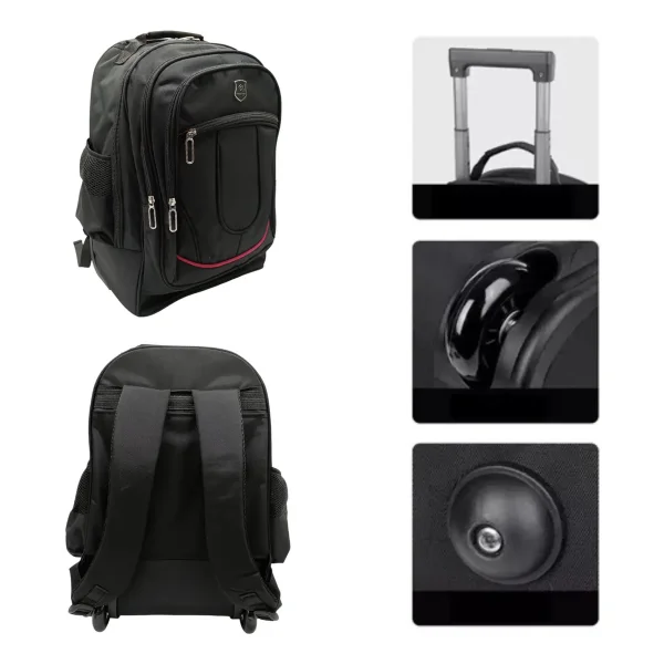 Mochila Carro 18 Pulgadas Escolar Carrito Viaje Capacidad