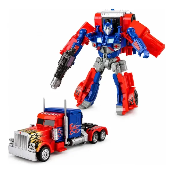 Juguete Robot Transformable Auto Camion Con Accesorios 20cm Camión Azul