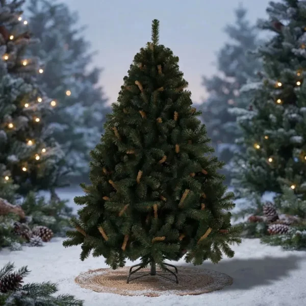 Arbol De Navidad Verde Alpino 1.8mts Base Metalica