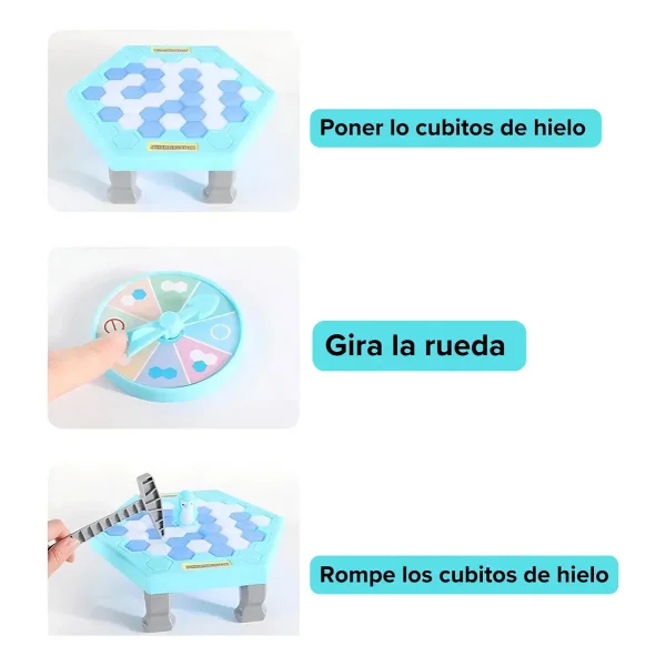 Juego De Mesa Salven Al Pingüino Estrategia Para Niños 2-4 Jugadores