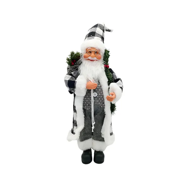 Papa Noel Muñeco De Navidad Adorno Decoracion Color Gris