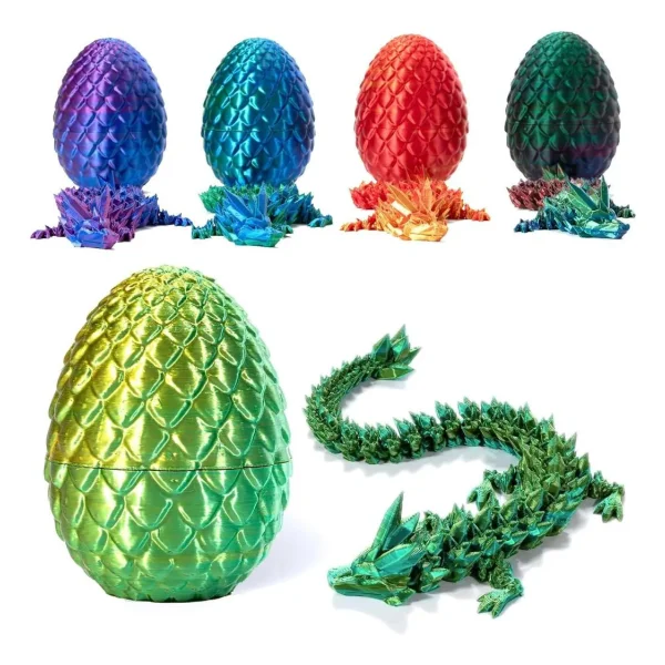 Dragón Articulado 3d Huevo Sorpresa Figura Coleccionable