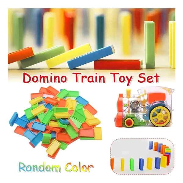 Domino Tren Electrico Con Luz Y Sonido 86 Fichas Multicolor