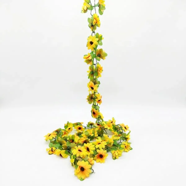 Enredadera Jardin Vertical Guirnalda Girasoles 2m Pack X3 Verde