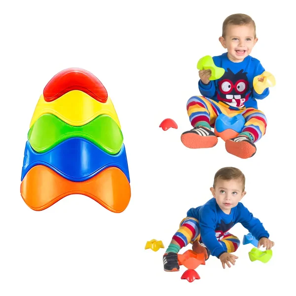 Bloques Apilables Juguete Didactico Bebes Rojo