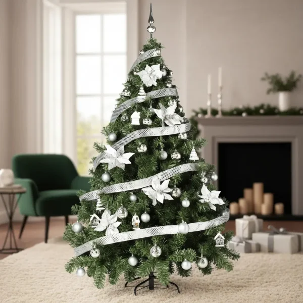 Arbol de Navidad Montañes Deluxe 2,10mts Con Adornos Kit X72