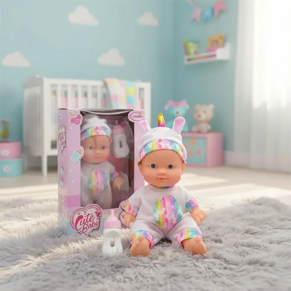 Muñeco Bebe Bebote Luna Infantil 22cm Con Pijamas Cute Baby