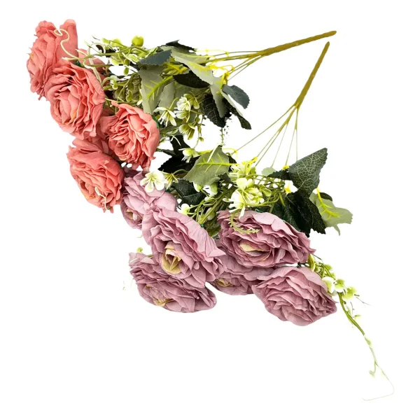 Ramo De Rosas Flores Artificiales 35cm Decoracion X1