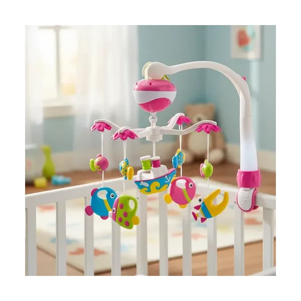 Movil Giratorio Cunero Musical Bebe Cuna Y Practicuna