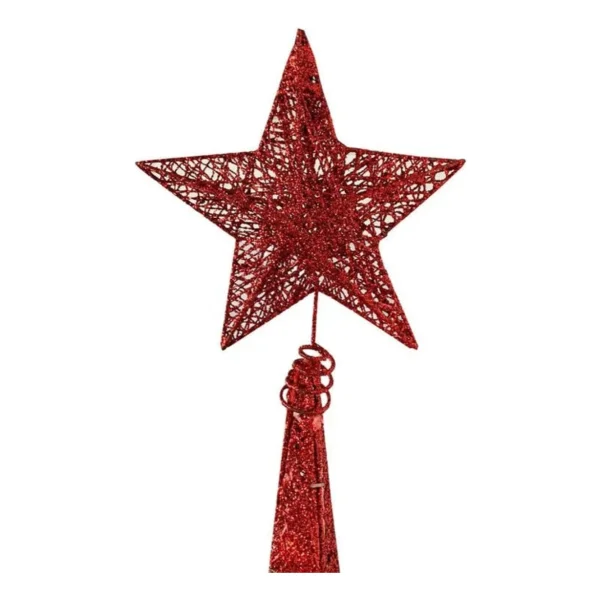 Arbol De Navidad Cono + Puntal Estrella Adorno Navideño 95cm Dorado