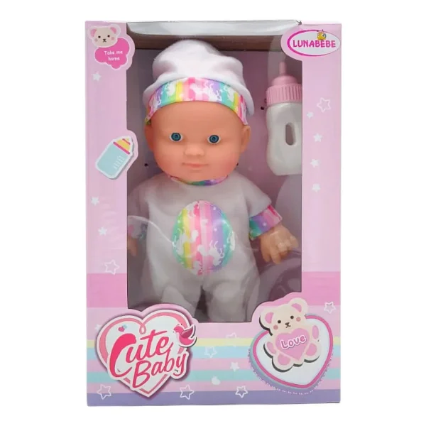 Muñeco Bebe Bebote Luna Infantil 22cm Con Pijamas Cute Baby