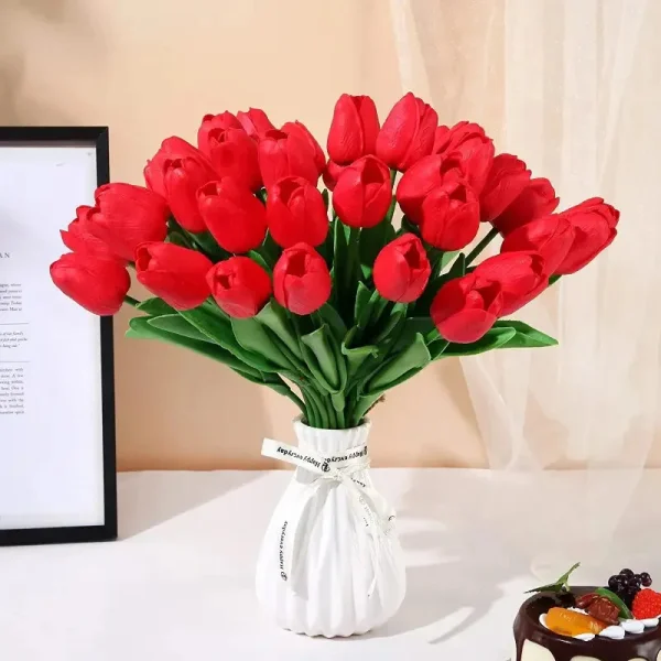 Tulipan Artificial Flores Artificiales Decoracion X1