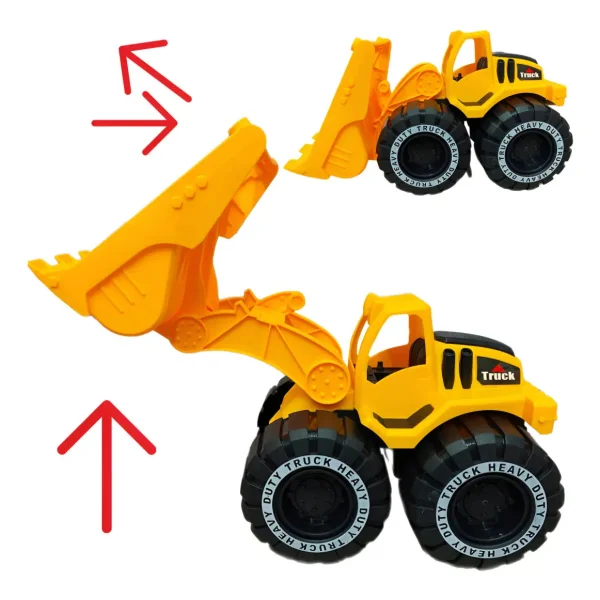 Excavadora Juguete Friccion Amarillo Truck 25cm