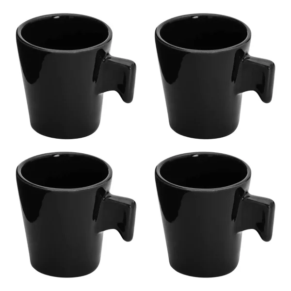 Set X4 Taza Francesa De Cerámica Para Café 85ml