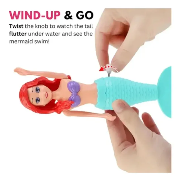 Juguete El Baño Muñeca Sirena A Cuerda Pileta Tina Mermaid Turquesa