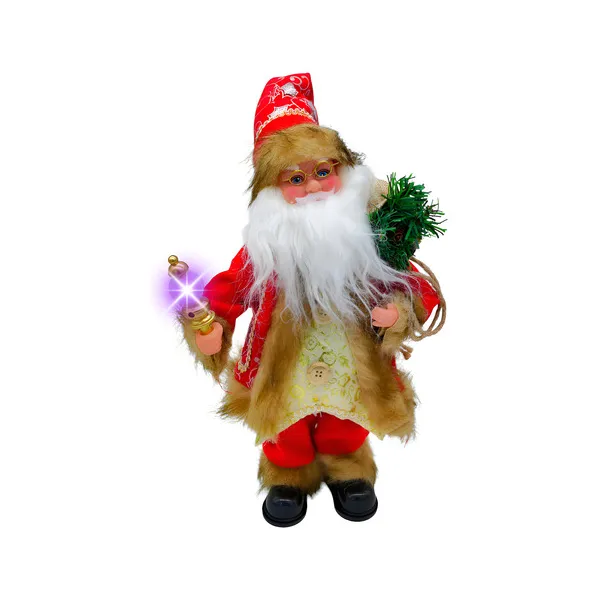 Papa Noel 35cm Muñeco Navideño Decoracion Con Luz Y Sonido Color Rojo