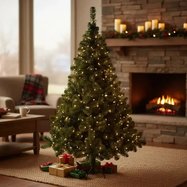 Arbol de Navidad Tronador Verde 1.5mts Base Metal
