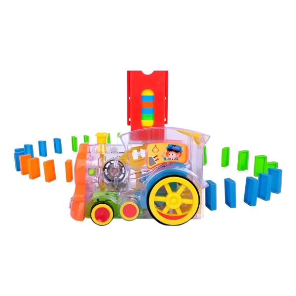Domino Tren Electrico Con Luz Y Sonido 86 Fichas Multicolor