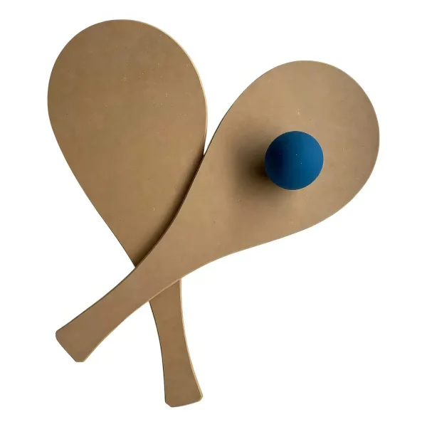 Raqueta Control Pelota Paleta Playera Madera Redonda
