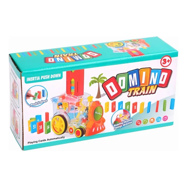 Domino Tren Electrico Con Luz Y Sonido 86 Fichas Multicolor