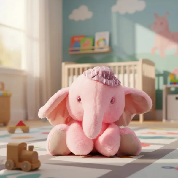 Peluche Elefante Con Gorro Bebe Muñeco Suave Infantil 20cm