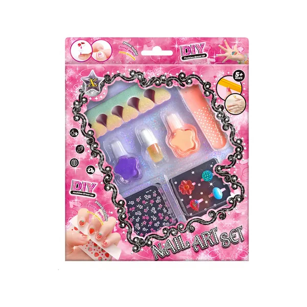 Kit De Manicura Infantil Uñas Con Esmaltes Y Accesorios