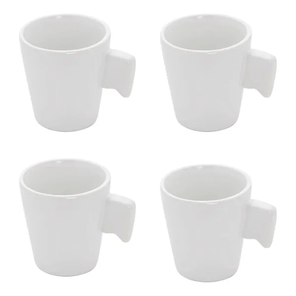 Set X4 Taza Francesa De Cerámica Para Café 85ml