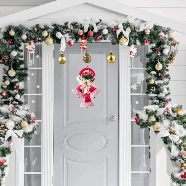 Campanas Navidad X3 28cm Deco Navideña Adorno Para Arbol