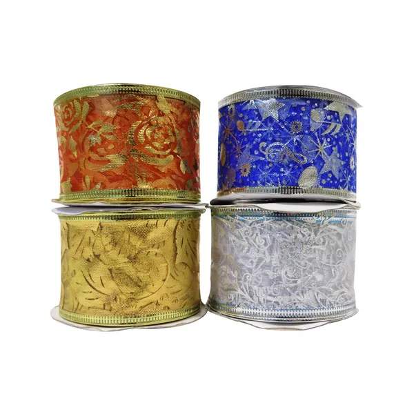 Cintas Navideñas Adornos Decoración Navidad 5cm 2,7mts X6u.