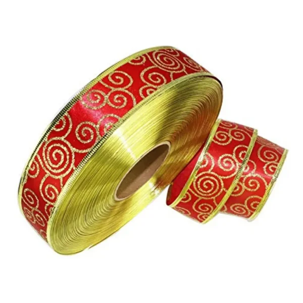 Cintas Navideñas Pack X5 Adornos Glitter 5cm 2,70mts Navidad