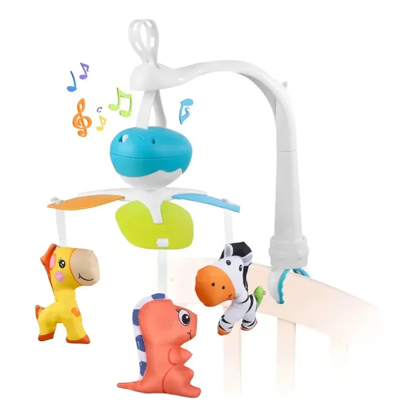Movil Musical Cunero Animales Cuna Cochecito Bebe Multicolor