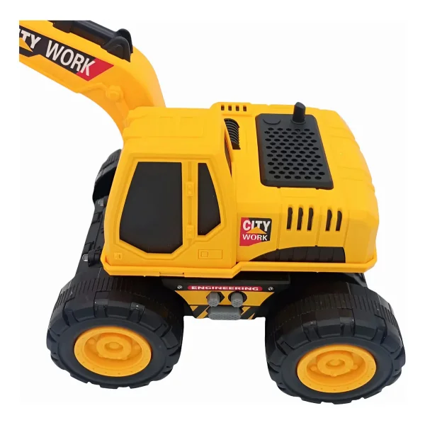 Camion De Construccion Con Luces Y Sonido Amarillo