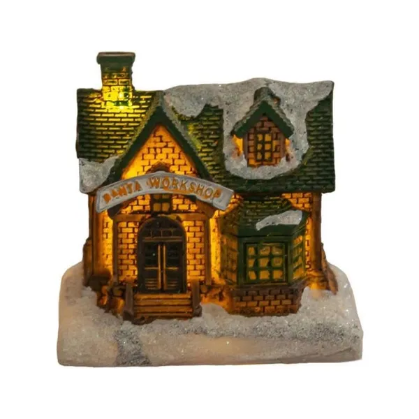 Casa Christmas Village Casita Navideña C/luz Deco A Pila X1