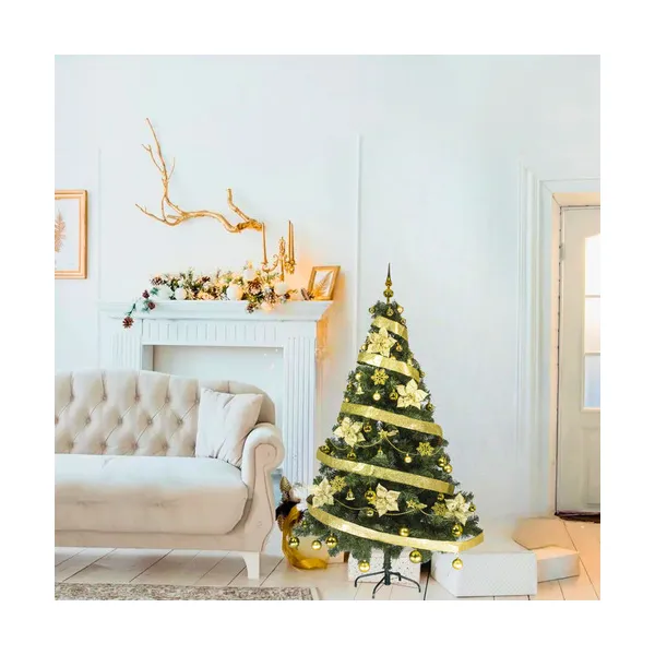 Arbol Navidad Tronador De Lujo 1,80mts + Kit 60 Oro Deco
