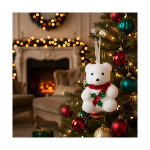 Adorno Colgante Árbol Navidad Oso X2 Decoración Navideña