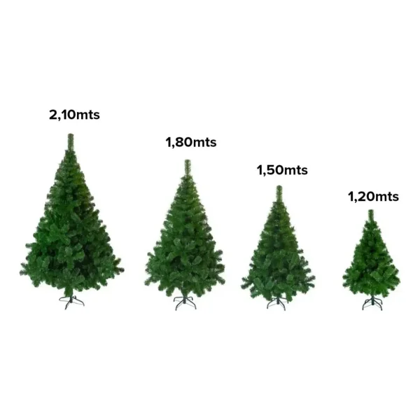 Arbol de Navidad Tronador Verde 1.5mts Base Metal