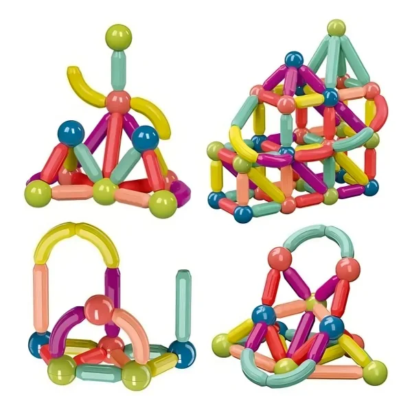 Bloques Magneticos Para Armar 42 Piezas Circulares Niños 3+