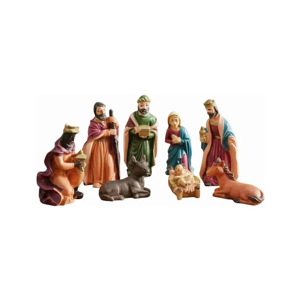 Pesebre Navideño Sagrada Familia Ceramica Artesanal 8 Pzs
