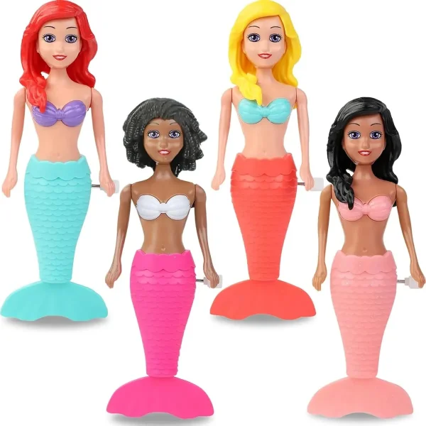 Juguete El Baño Muñeca Sirena A Cuerda Pileta Tina Mermaid Turquesa