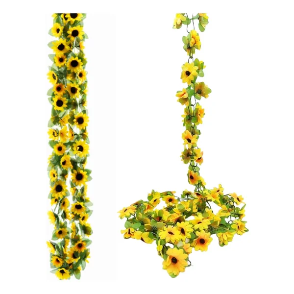 Enredadera Jardin Vertical Guirnalda Girasoles 2m Pack X3 Verde