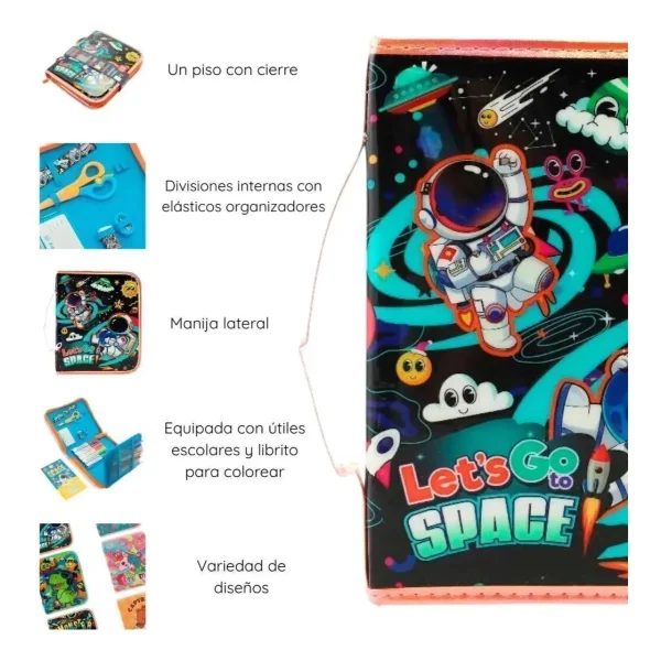 Cartuchera 1 Piso Con Utiles Escolares Incluidos 36 Piezas