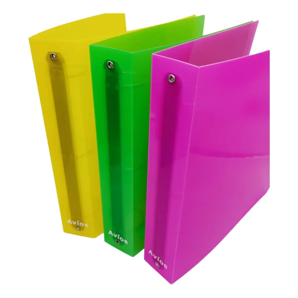Carpeta Escolar Numero 3 Transparente X5 Unidades Colores N3