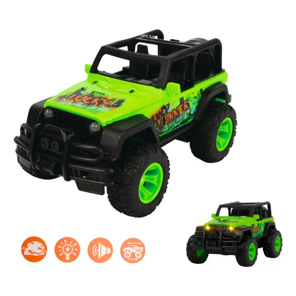 Auto A Friccion Camioneta Off Road 4x4 Luces Sonidos