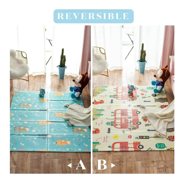 Alfombra Antigolpes Plegable Bebes Reversible 120x180cm