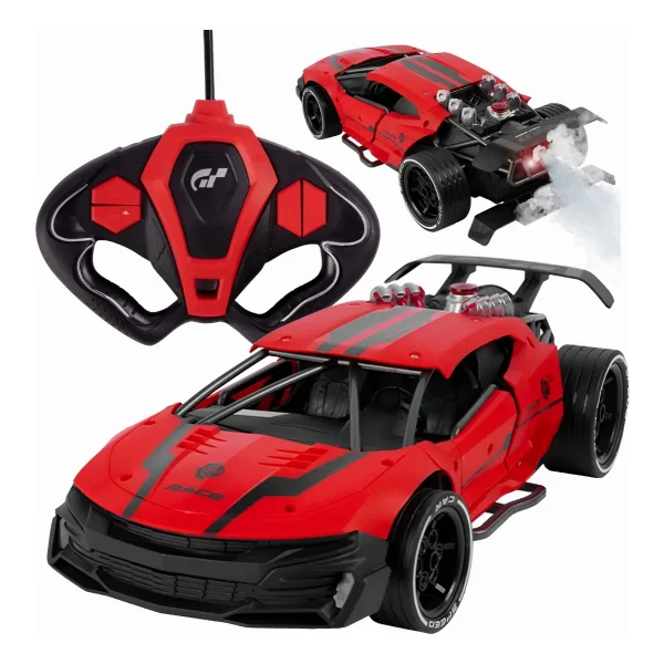 Auto Deportivo A Radio Control Remoto Con Efecto Humo Y Luz