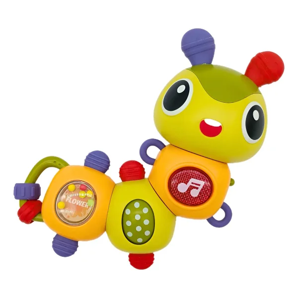 Sonajero Bebe Oruga Movil Luz Didactico Para Bebe