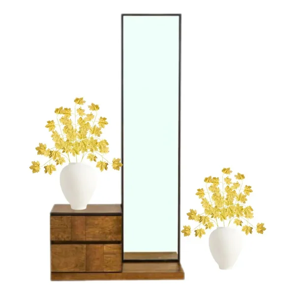 Jardín Vertical Artificial Ramo Sin Maceta 60cm Expreso Polar Plástico Dorado