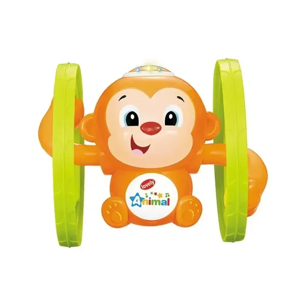 Monito Arrastre Musical Con Luz Movimiento Pilas Incluidas