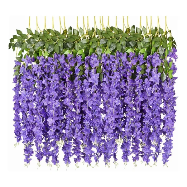 Flores Artificiales Vara Pack X12 Enredadera Colgante Guia