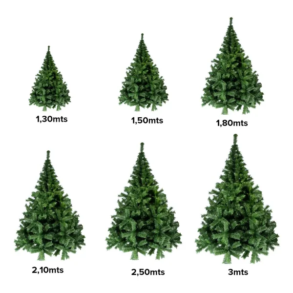 Árbol De Navidad Fabesa Canadian 1.5mts Frondoso Base Metálica Verde